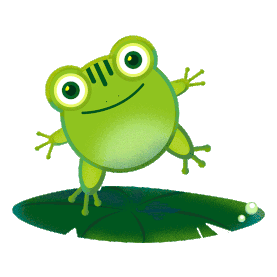 夏天立夏动物青蛙玩耍跳跃蹦跳卡通动图gif