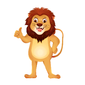 动物霸气狮子王竖拇指甩尾巴卡通gif图素材