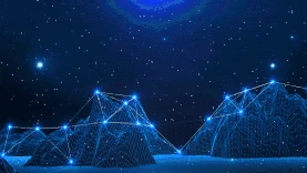 科技互联网企业粒子闪烁蓝色视频背景gif图素材