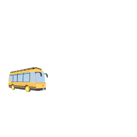 汽车黄色大巴士旅游巴士卡通gif图素材