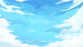 云天空云彩云朵唯美浪漫蓝色视频插画背景gif图素材图片