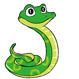 动物小蛇伸头吐舌头卡通gif图素材