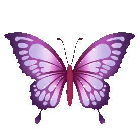 春天漂亮蝴蝶挥动翅膀卡通昆虫紫色gif图素材图片