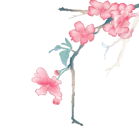 春天桃花盛开粉色漂浮中国风gif图素材