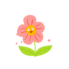 小花花花朵开心欢快粉色贴纸动图gif