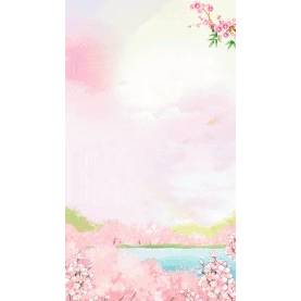 春天桃花花瓣飘落竖版视频海报背景唯美动图gif