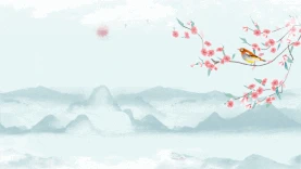 山水花鸟中国风水墨唯美视频背景gif图素材图片