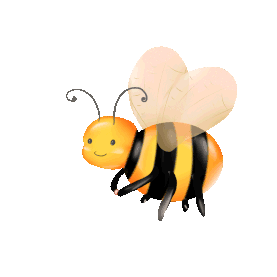昆虫小蜜蜂黄色挥翅膀飞gif图素材