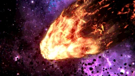 航天日星球陨石撞击宇宙震撼视频背景gif图素材