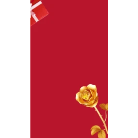 520情人节玫瑰花瓣礼盒大气红色竖版视频背景海报gif图素材图片