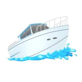 旅游航海海上交通工具轮船船海上乘风破浪扁平风蓝色白色gif图素材图片