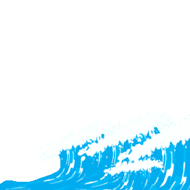 蓝色海浪浪花冲击海洋夏天冲浪卡通动图gif海 