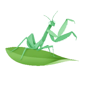 夏天立夏昆虫螳螂卡通绿色gif图素材