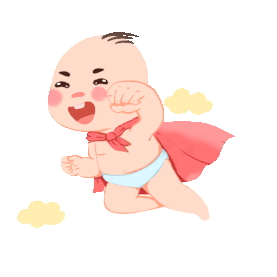 超人宝宝婴儿儿童空中飞翔卡通gif图素材图片