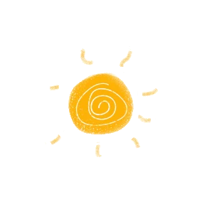 可爱太阳阳光手绘卡通橙色装饰贴纸vlog动图gif