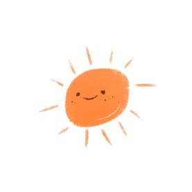 可爱太阳喜悦手绘卡通橘色贴纸vlog动图gif