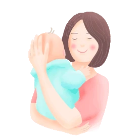 母亲节母亲母爱妈妈抱宝宝抱孩子卡通gif图素材
