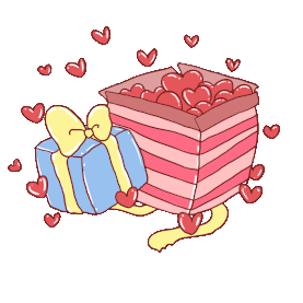 情人节520爱心丝带礼物礼盒浪漫卡通简约粉色gif图素材图片