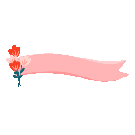 森系花朵标题框标题栏横幅卡通粉色动图gif