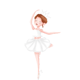 舞蹈跳舞芭蕾舞女孩踮着脚尖白色gif图素材