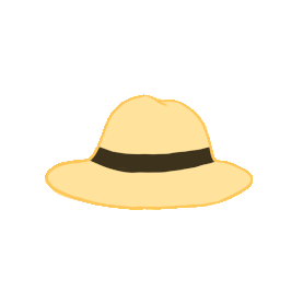 旅游旅行黄色帽子遮阳帽贴纸gif图素材
