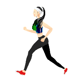 运动健身锻炼女性健康生活时尚达人跑步走路gif图素材图片