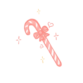 粉色柺杖涂鸦装饰贴纸动图gif