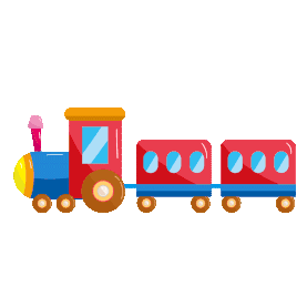 六一儿童节61玩具火车冒烟小火车gif图素材