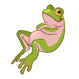 夏天动物青蛙躺着不屑绿色gif图素材
