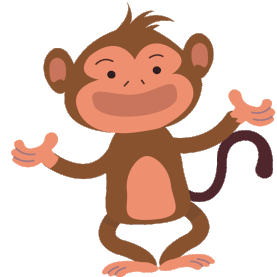 动物猴子挥手可爱gif图素材图片