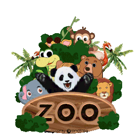 六一儿童节61动物园熊猫狮子老虎gif图素材