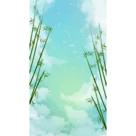 夏天天空云朵竹子蓝天白云竖版视频背景海报gif图素材