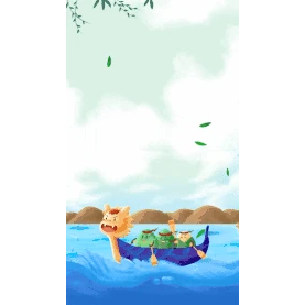 端午节端午粽子划船龙舟竖版视频背景海报gif图素材