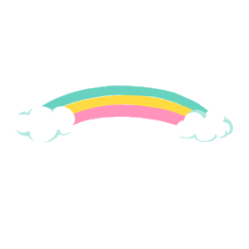 六一儿童节61标题框标题栏可爱彩虹桥云朵gif图素材
