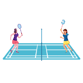 体育运动健身打羽毛球的人物女孩gif图素材图片