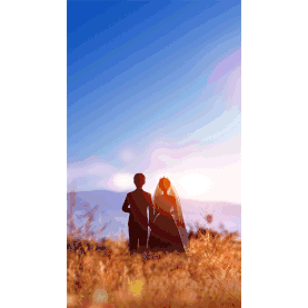 情人节520情侣户外结婚婚纱照实景竖版视频背景海报gif图素材图片