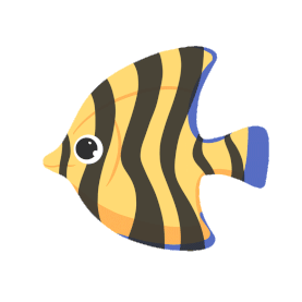 鱼类鱼彩色海洋生物卡通gif图素材