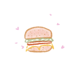 食物美食汉堡手绘涂鸦贴纸动图gif