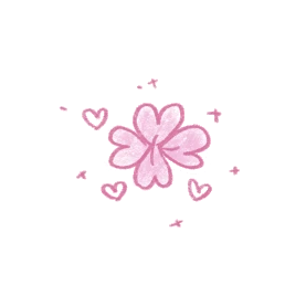 软萌可爱粉色花朵花手绘涂鸦贴纸动图gif