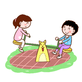 六一儿童节61儿童乐园公园玩耍玩跷跷板玩游戏gif图素材