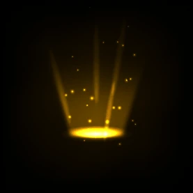 黄色光效游戏回城金色光圈粒子特效gif图素材图片