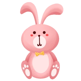 六一儿童节61毛绒玩具兔子粉色动图gif