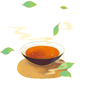 茶叶茶杯叶子茶国潮中国风gif图素材图片