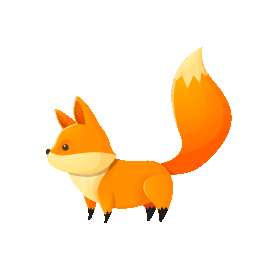 动物小狐狸橙色卡通gif图素材