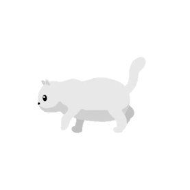 动物白猫猫咪可爱走路走gif图素材