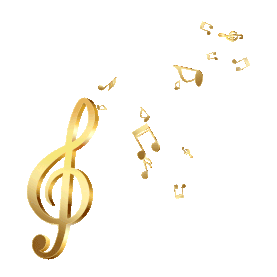 音乐立体音符符号演奏金色漂浮gif图素材