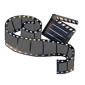 影视电影胶卷浮现黑色打板gif图素材图片