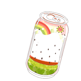 夏天汽水果汁西瓜汁流动饮料冰饮gif图素材