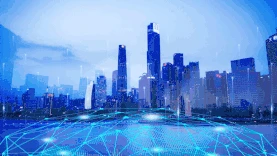 商务科技城市智能未来科技感蓝色光线视频背景gif图素材图片