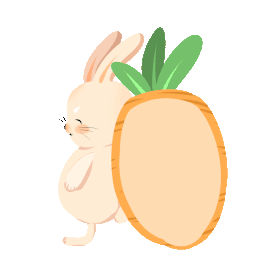 动物可爱小兔子胡萝卜边框卡通gif图素材
